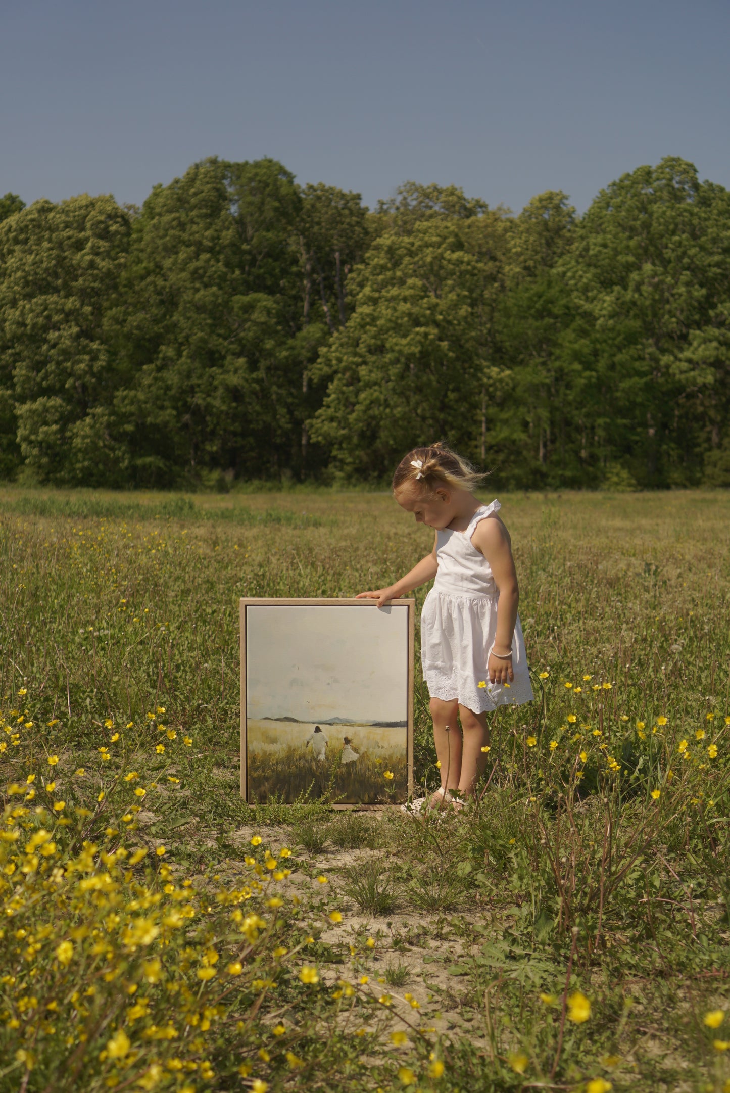 Fields of Joy Canvas modern Christian wall art expressing peace and joy in Christ.