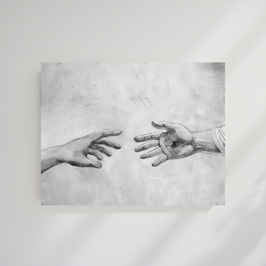 Reaching Out B&W - Paper Print