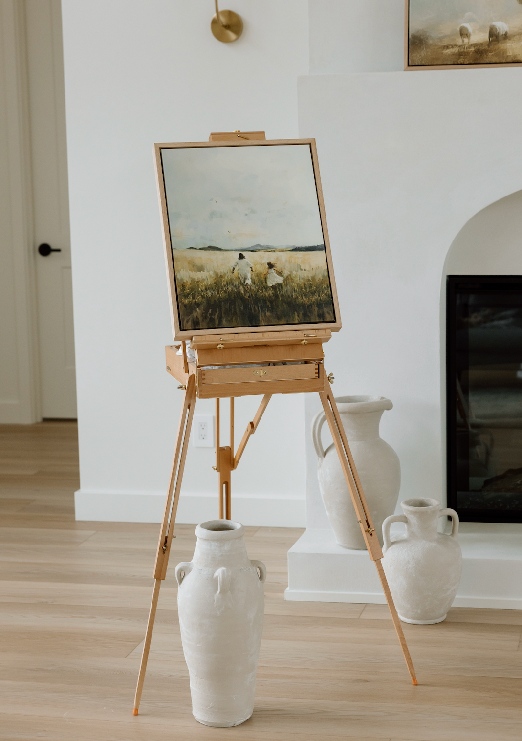Fields of Joy Canvas modern Christian wall art expressing peace and joy in Christ.